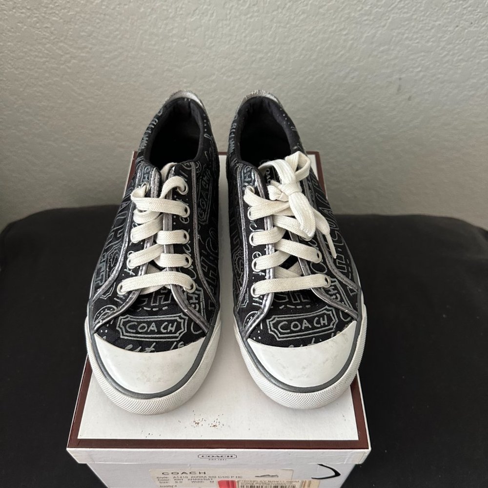 Coach Zorra Sneakers Black/Silver Size 6